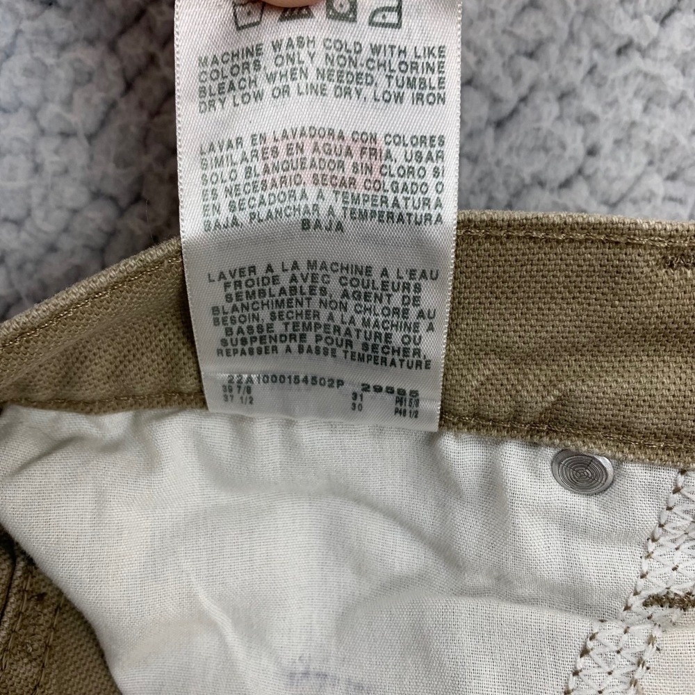 Wrangler Carpenter Pants Mens 36x30 Khaki Tan Straight Leg Canvas Workwear - Picture 6 of 8